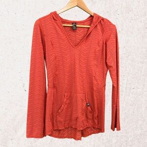 Prana Orange Relaxed Sweatshirt Hoodie
